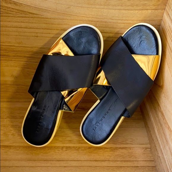 Zara platform slippers